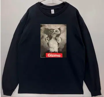 남녀 공용 영화 [그렘린] 기즈모 긴팔 티셔츠/블랙