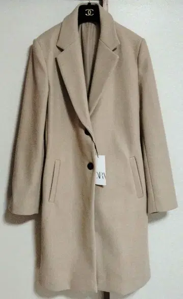 미사용 새상품 ZARA 베이지 롱 코트 L