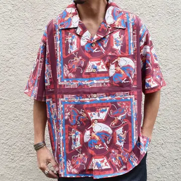 반팔 셔츠 아로하 셔츠 L 인디언 indian Motocycle