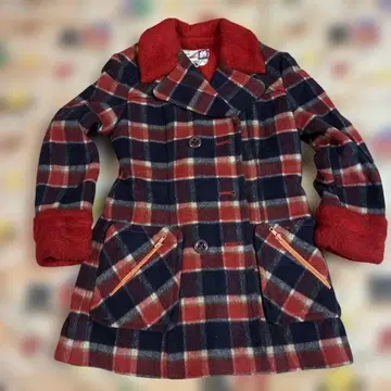 Renown 빨간색 네이비 체크 체크 빈티지