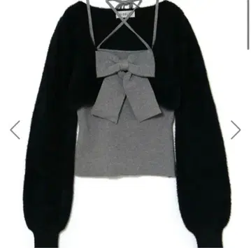 bubbles 리본 니트 앙상블 블랙