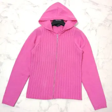 새상품급 랄프 로렌 니트 후드티 집업 후드 핑크