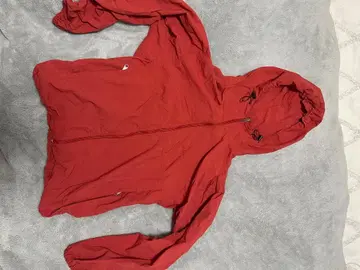 mont-bell 후드 부착 나일론 자켓 레드