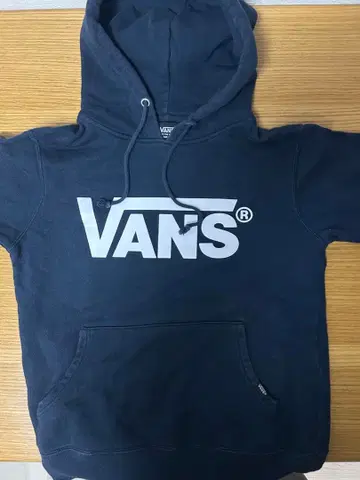 VANS 네이비 후드 부착 후드티