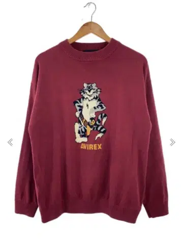 AVIREX 빨간색 크루넥 스웨터