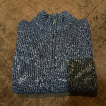 새상품 타미힐피거 여성용 하프 지퍼 니트 상의 s