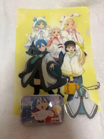 러브 라이브 슈퍼스타 와카나 시키 클리어 파일 캔뱃지 키링 로프트