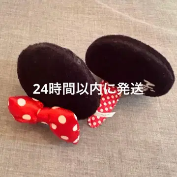 미니 헤어핀 도트 빨간색 디즈니