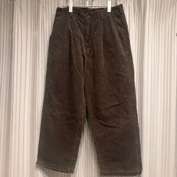 코듀로이 와이드 팬츠 다크 브라운