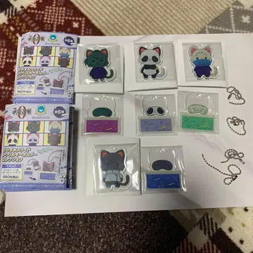 주술회전0 withCAT 오야스미 슬라이드 아크릴 키링 4개 세트