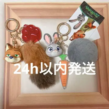 주토피아2 시마무라 닉 주디 입체 참 꼬리 키링