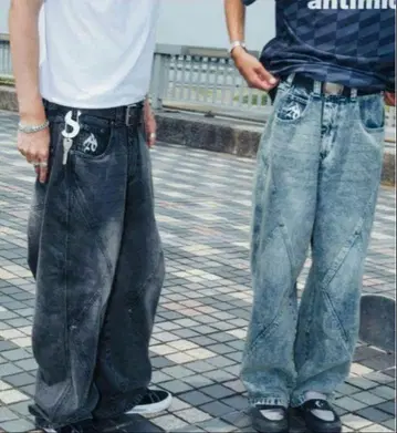 ANTIMID 블랙 데님 XL 즉완 모델