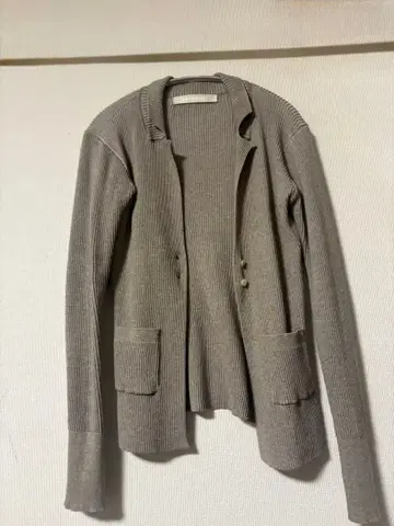 LEINWANDE 라인밴드 리브 긴팔 니트 가디건