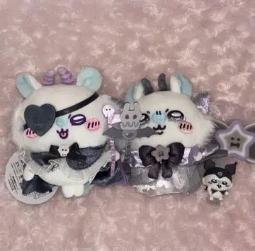 모몽가 봉제 인형 키링 악마와 천사 마법소녀 치이카와 쿠로미