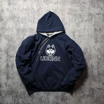 UCONN 허스키스 칼리지 로고 후드티 XL 네이비