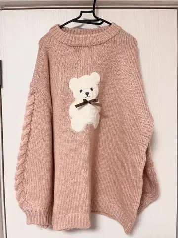 허니시나몬 곰돌이 니트