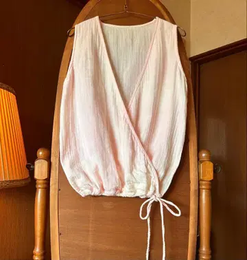 70s 유럽 프랑스 빈티지 앤티크 핑크 탑 셔츠