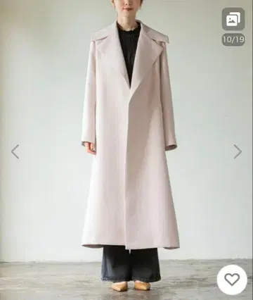 NOBLE 베이지 롱 스프링 코트