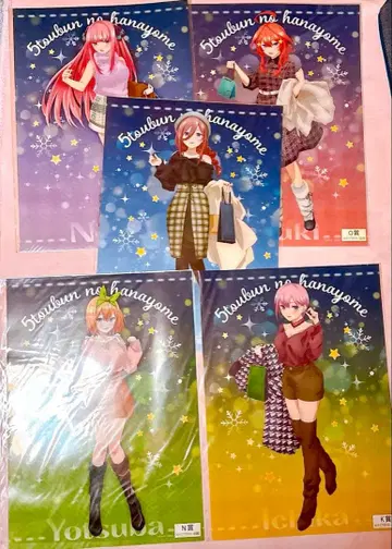 5등분의 신부 클리어 포스터 5장 세트