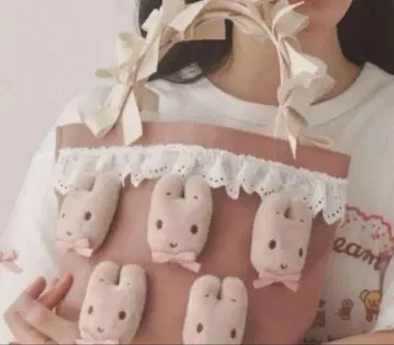 MerryJenny 마론크림 ribbon 핸들 미니 토트백