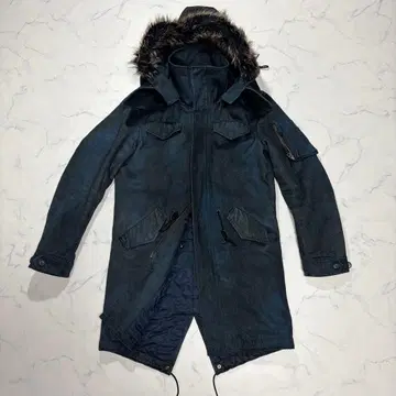 토네이도 마트 스웨이드 헤어라인 모즈 코트 L 사이즈 Y2K