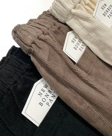 tandey 휴일과 시 뉴 본봉 팬츠 코듀로이 카키 브라운