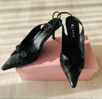 다이애나 브리짓 비킨 블랙 슬링백 힐