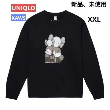 UNIQLO x 카우스 맨투맨 새상품, 미사용 XXL 블랙 레어