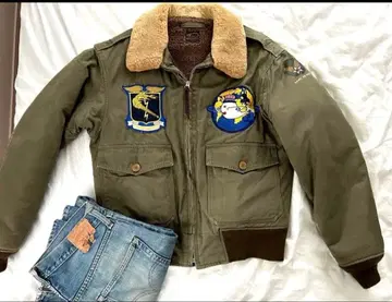 초레어 화이트 보아 리얼 맥코이 B-10 풀 커스텀 플라이트 자켓