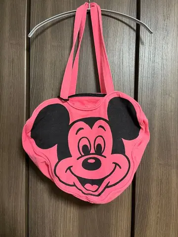 wcj 디즈니 페이스 디자인 토트백 빨간색 미키