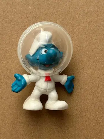 smurf 스머프 아스트로넛 우주복 PVC 빈티지
