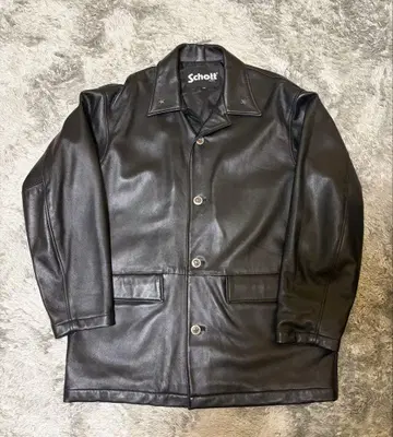 Schott 램 가죽 커버올 스터드 커스텀 M 사이즈