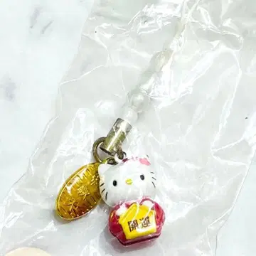 산리오 헬로키티 시바마타 한정판 다이샤쿠텐 개운 스트랩 2002년제 레어