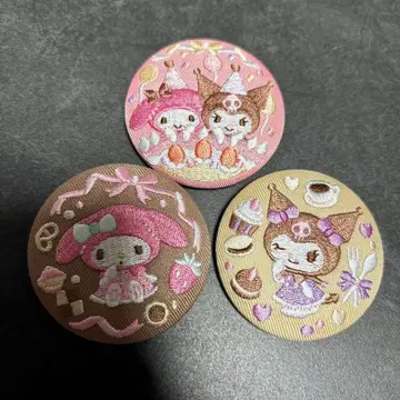 마이멜로디 쿠로미 자수 배지 3개 세트