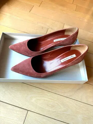 [ 파비오 루스코니 ] 스웨이드 펌프스 36.5