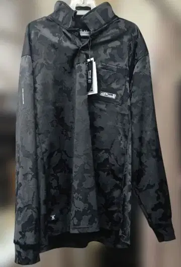 아이즈프론티어 자카드 스트레치 워크 피케 셔츠 3L 카모플라주 블랙