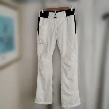 FILA 골프 방한 속기모 팬츠 화이트 x 블랙 M