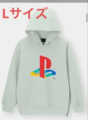 GU PlayStation 로고 후드티 라이트 그레이
