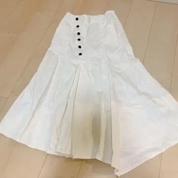 AVIREX 아비렉스 스커트 화이트 플리츠 플레어 L