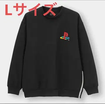 더블 페이스 빅 풀오버 (긴팔) 블랙 [ PlayStation ]