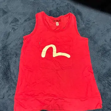 EVISU 에비수 탱크탑 사이즈 38 빨간색 포켓