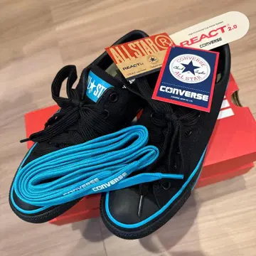 [새상품급] converse 한정판 블랙 x 블루그린 24.5cm