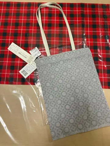 새상품*나카가와 마사시치 상점 린넨 꽃 칠보 자수 토트백 그레이