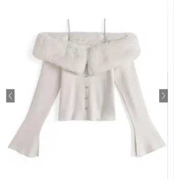 GRL 펄 스트랩 퍼 오프숄더 니트탑