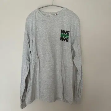 GOOD ROCK SPEED NYC 로고 긴팔 티셔츠 그레이