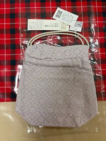 새상품*나카가와 마사시치 상점 린넨 꽃 칠보 자수 복조리 백