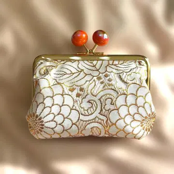 핸드메이드 금란 원단 사용 가마구치 파우치