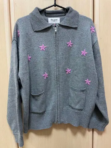 티나조준 플라워 니트 가디건