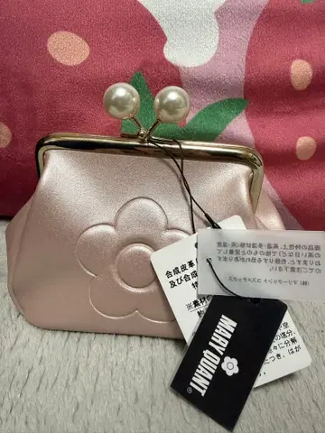 MARY QUANT 핑크 꽃 모티브 파우치