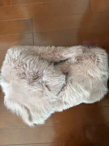 핑크 퍼 롱 머플러